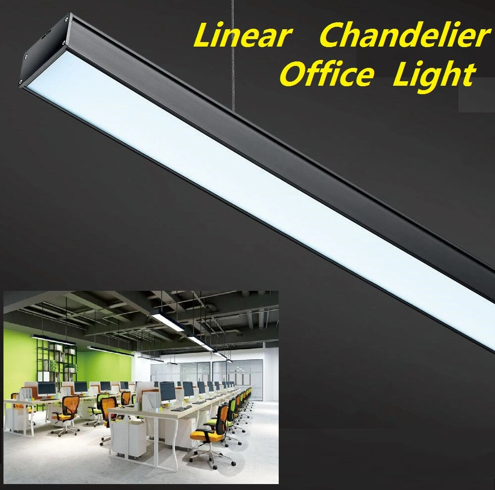 Rectangle Beam Angle LED Industrial Linear Profile Lights for Office Room Commercial Lighting