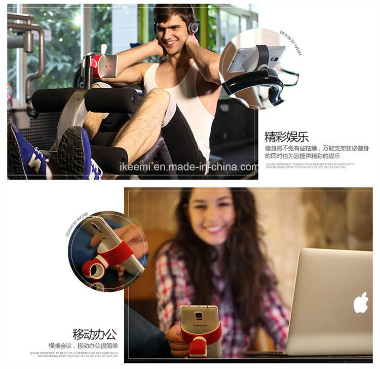 2018 Hot Sell Multifunction Rubber Mobile Phone Holder Universal Double C Type Mobile Phone Support for Offices Gym Car Bike Ect.