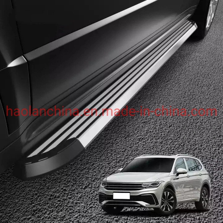Low Price Car Aluminum Black Straight Surface Foot Step Wholesale Auto Body Universal Running Board for VW Tiguan L 2017+
