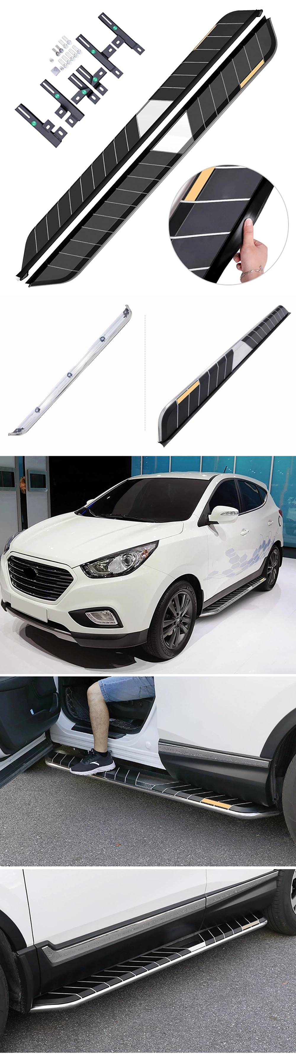 Transit Custom 2016 2017 2018 2019 Car Aluminium Running Board for Ford