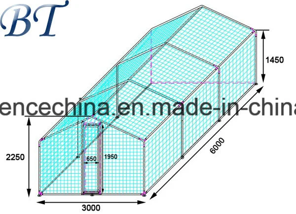 3 M X 6 M Metal Outdoor Chicken Coop