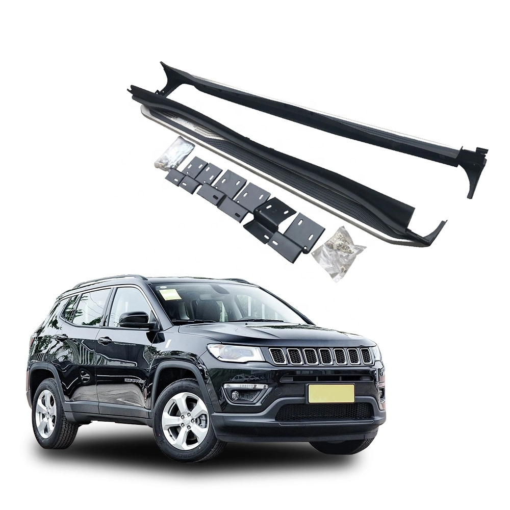 Hot Sale Auto Exterior Accessories Fixed Offroad Footstep Side Car Running Board Step for Jeep Compass 2017 2018 2019