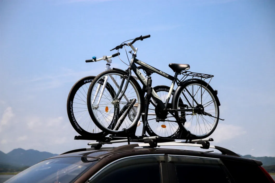 Universal Car Top Aluminum Alloy Lockable Roof Bar Bike Rack Adjustable Rack Luggage Carrier Bicycle