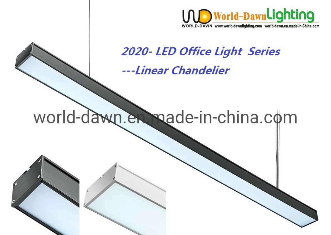 Rectangle Beam Angle LED Industrial Linear Profile Lights for Office Room Commercial Lighting