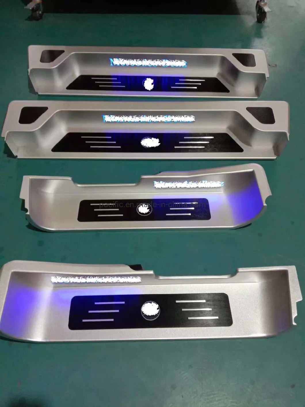 Customized Logo and Illuminated Foot Steps for V Class Conversion