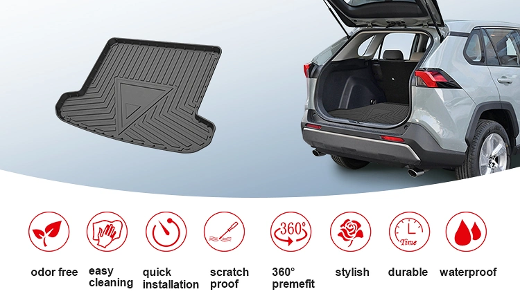 Factory Wholesale All Weather Auto Parts Car Accessories Trunk Mats for Audi-A3_Sportback-2017