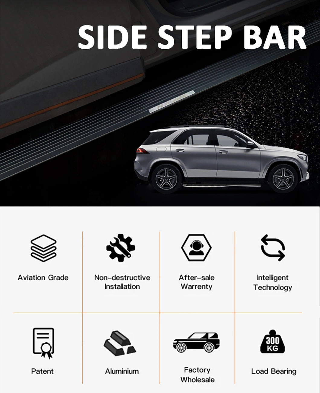 High Reliability Car Accessories Tank Side Step Bar