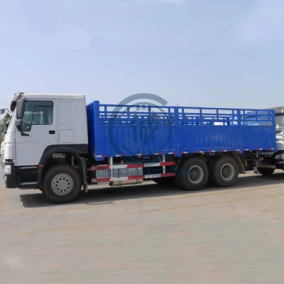 HOWO/Shacma 6X4 10 ruedas camión de acarce camión de camión con ruedas lleno Carro de carga de contenedor de pared lateral
