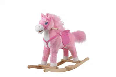 Niños′ S caballo de agitación al por mayor Trojan Baby Plush Toy
