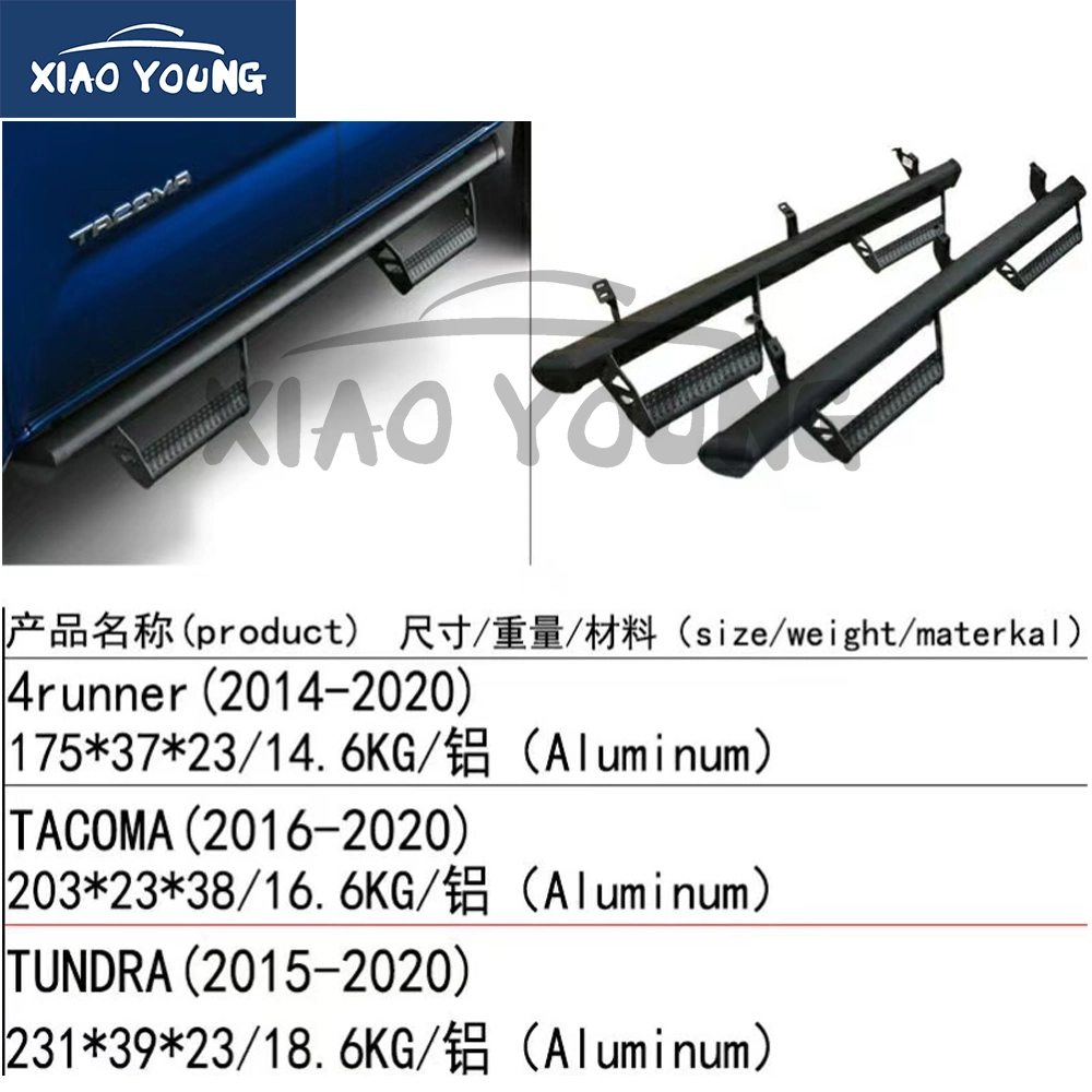 Top Sale Black Steel Side Step for Hilux Revo Vigo Ranger Np300 Dmax