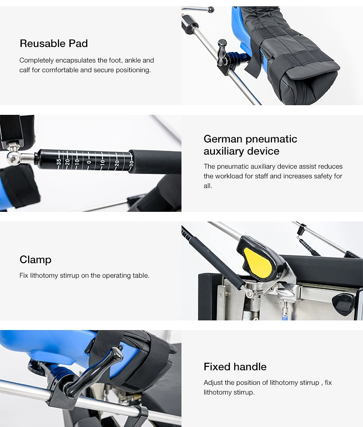 Medical Lithotomy Stirrup Surgy Position Used Compensated Leg Holders Surgical or Table Stirrups Gynecology Leg Supports