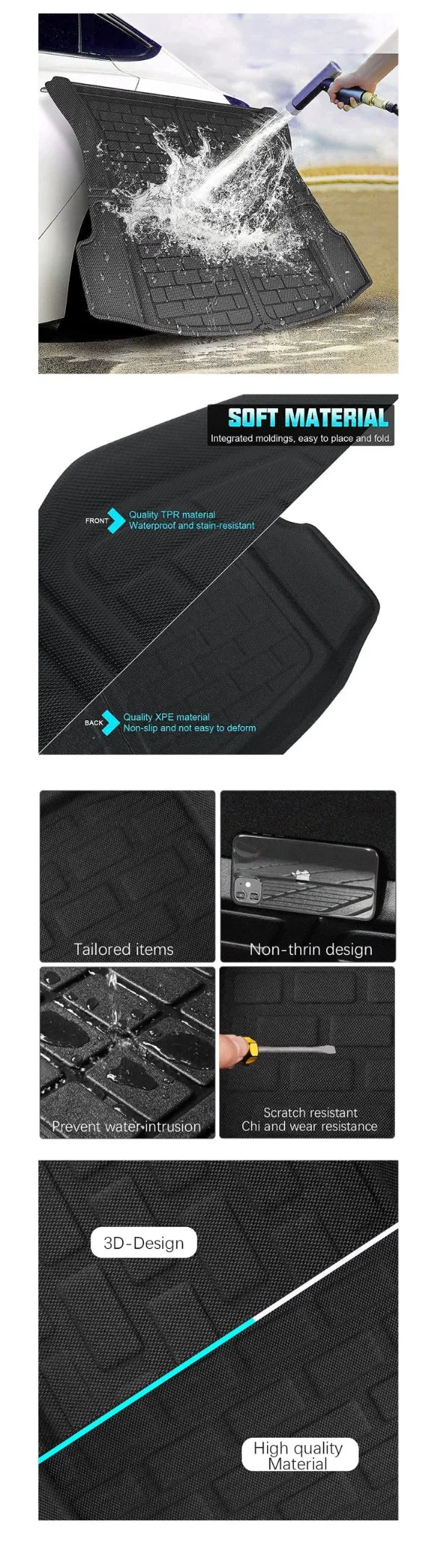 Car Floor Mats for Model 3 Y Left/Right Driving Waterproof Floor Liners