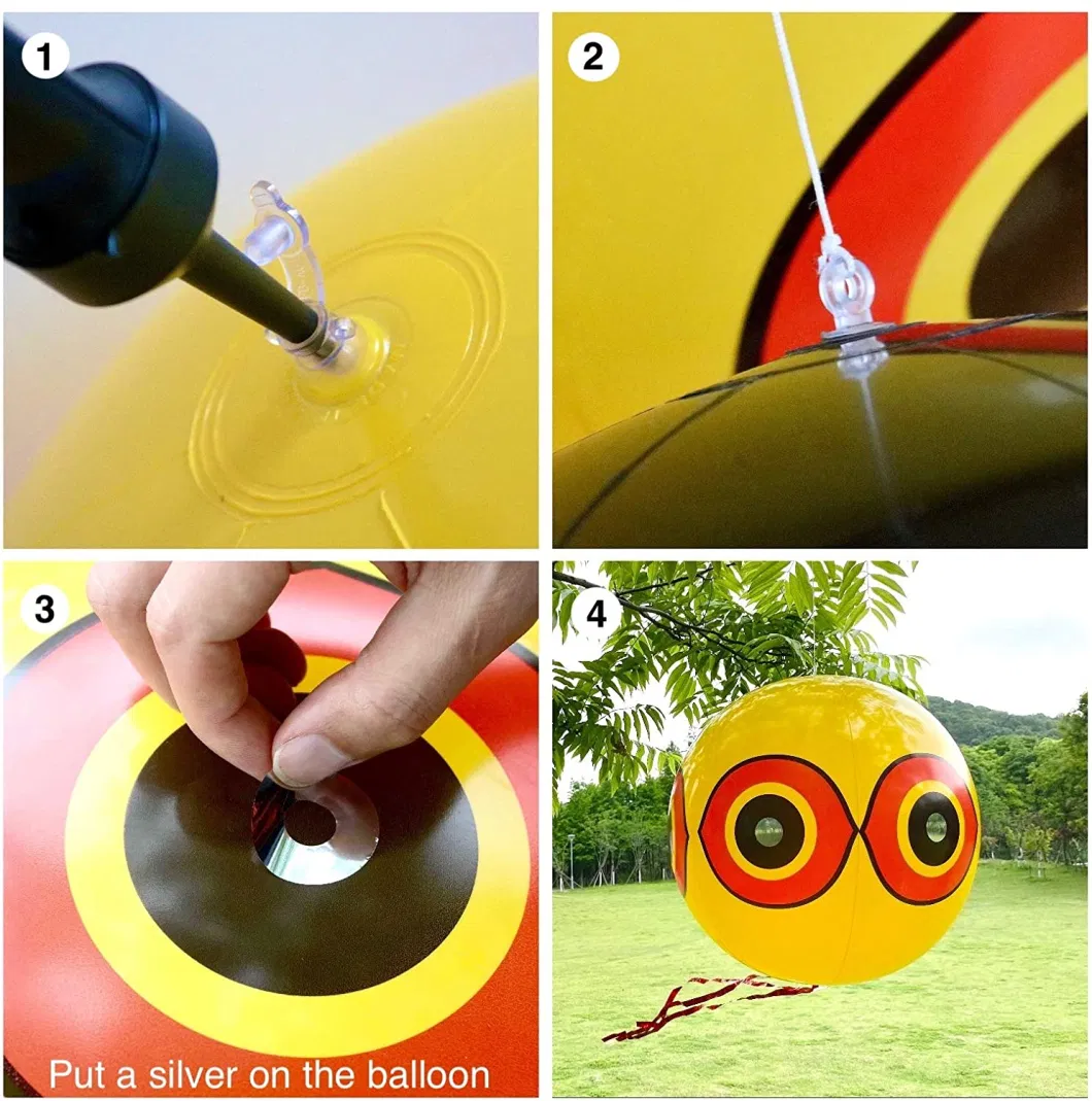 Inflatable Bird Scare Balloons Reflective Eyes Balloon Bird Repellent