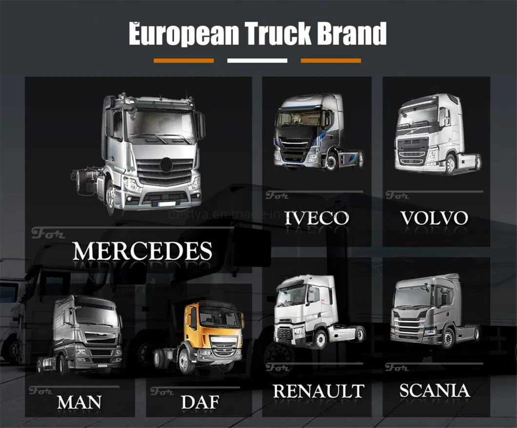 Europe Japanese Auto Car Spare Truck Parts for Isuzu/ Mitsubishi/ Hino/Hyundai/Mercedes-Benz/Volvo/Man/Renault/Daf/Iveco/Toyota, Body Spare Truck Parts