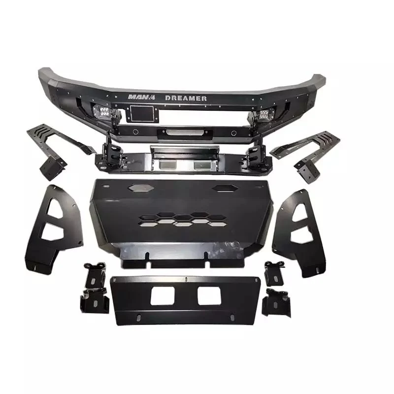 Heavy Duty Powder Coated Black Steel Front Bumper Rear Bumper Side Steps for Ford Ranger for Ford Ranger Raptor
