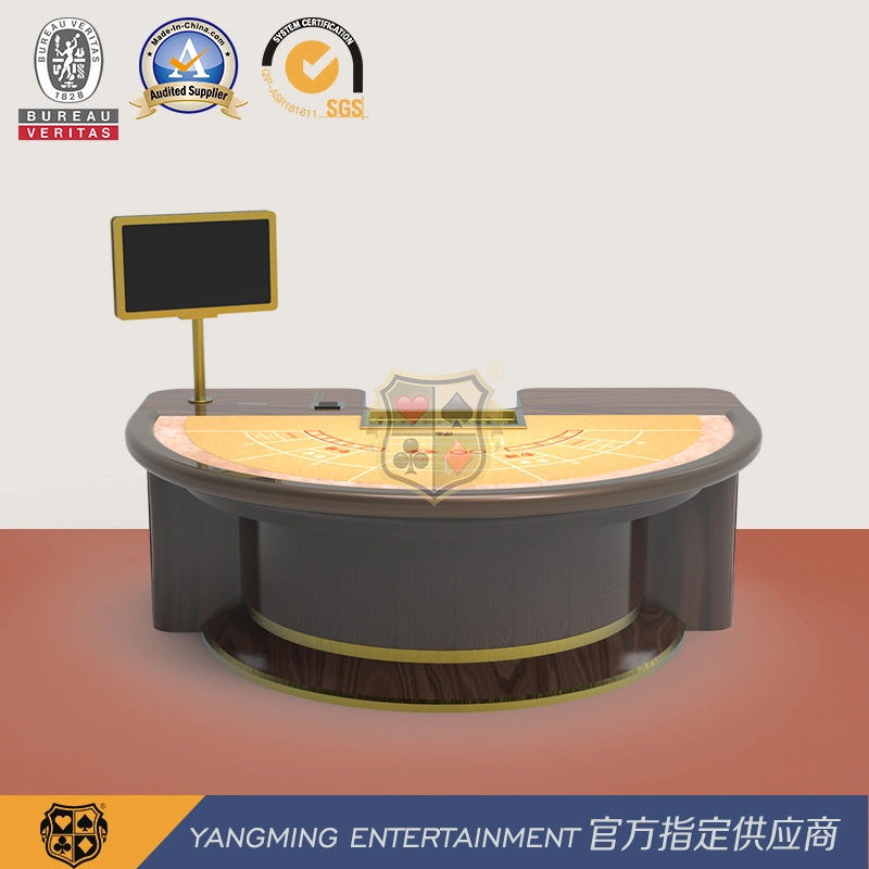 Semi-Circular Step Customized Baccarat Gambling Poker Table