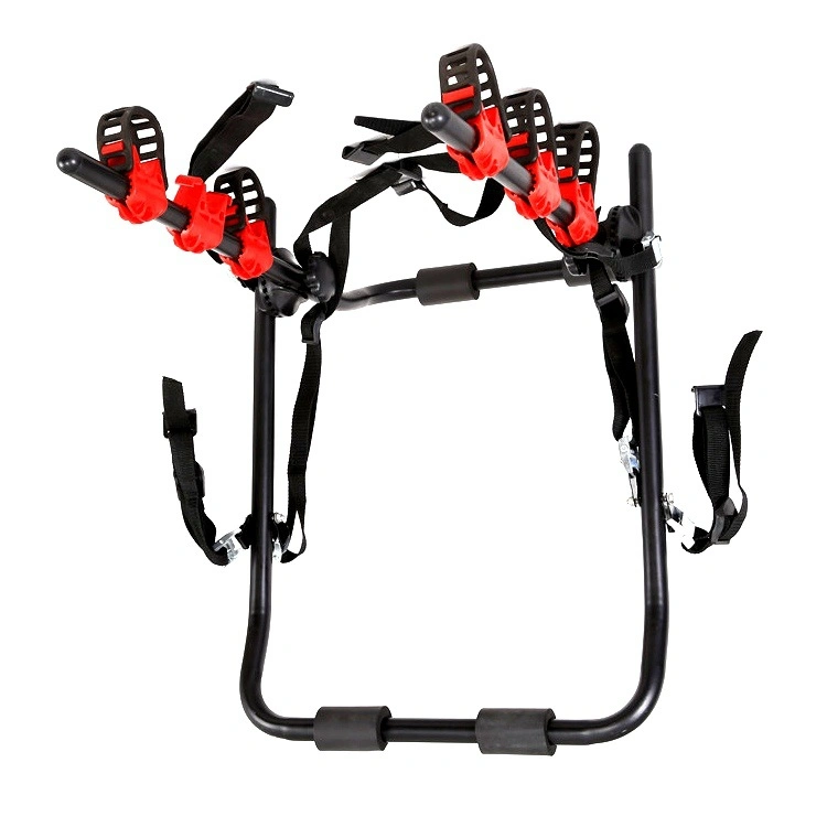 Household Bike Rack Sedan Outdoor Travel Steel 3 Bicycle Car Rack Hitch 3 Bikes