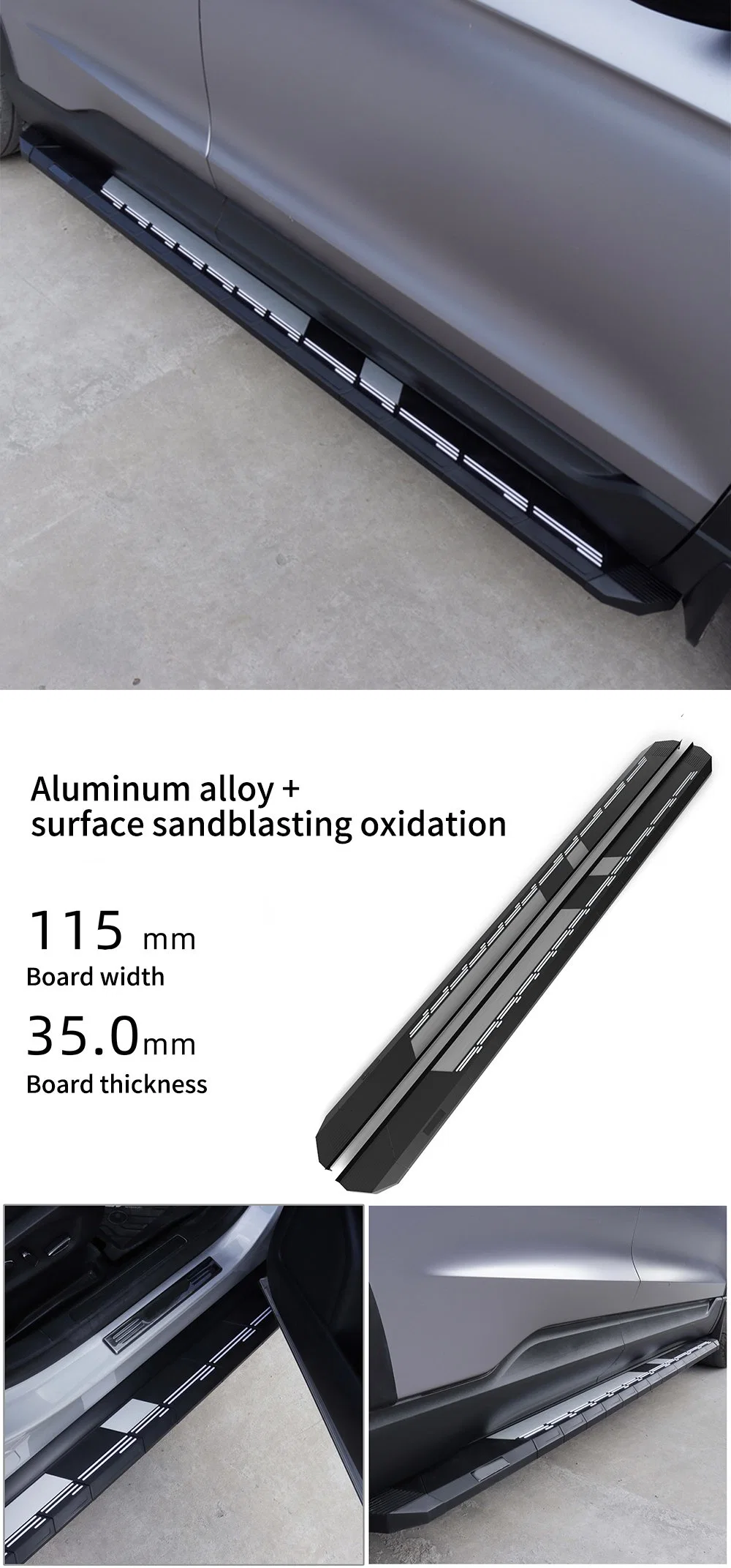 Universal 4X4 SUV Aluminum Car Side Step Running Board for Honda CRV Isuzu Dmax Haval H6 Audi Q5