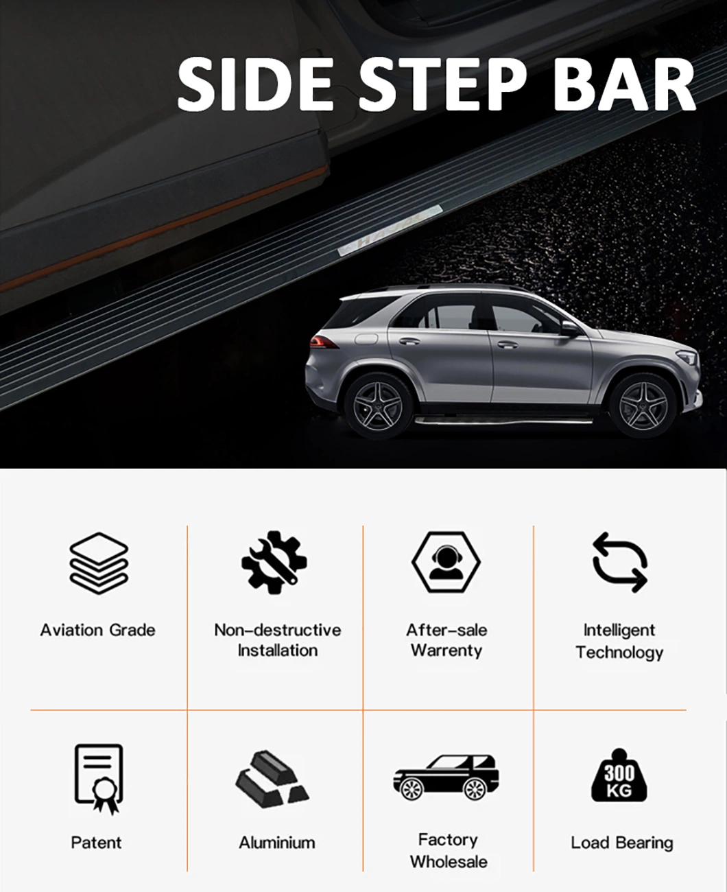 Made in China Factory Car Accessories Tank Side Step Bar