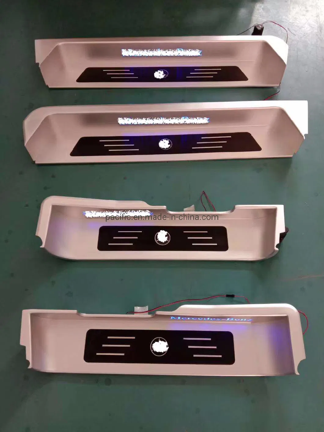 Customized Logo and Illuminated Foot Steps for V Class Conversion