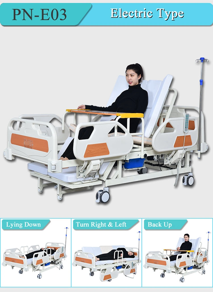 Electric Home Nursing Bed Movable with Universal Mute Casters