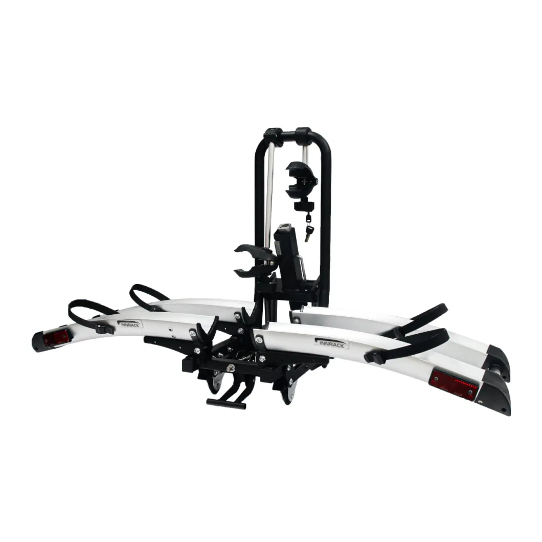 OEM Wholesale Hitch 2 Electric Bicycle Folding Mount Backstage Bike Rack Carrier Ebike Rack for Cars