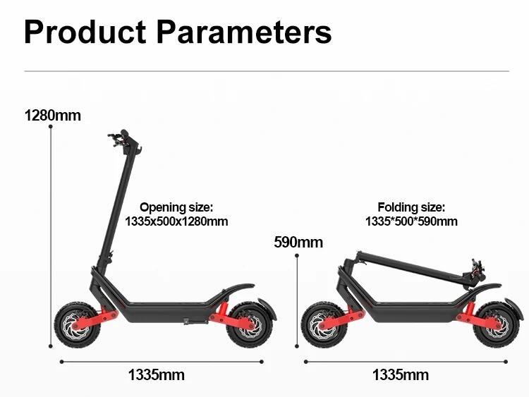 Kixin X10 Scooters 11 Inch 2400W Electric Scooter off-Road Fat Tire High-Speed Waterproof Adult Electric Scooter Foldable 50km/H E-Scooters