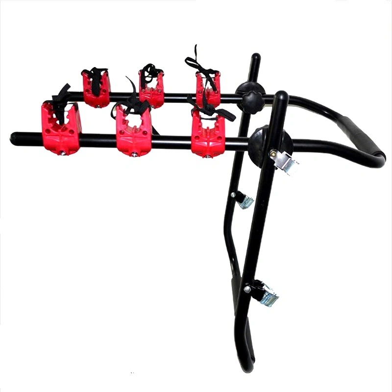 Household Bike Rack Sedan Outdoor Travel Steel 3 Bicycle Car Rack Hitch 3 Bikes