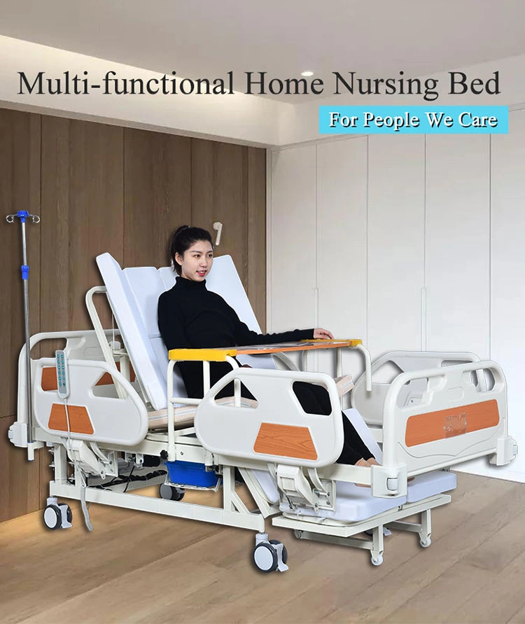 Electric Home Nursing Bed Movable with Universal Mute Casters