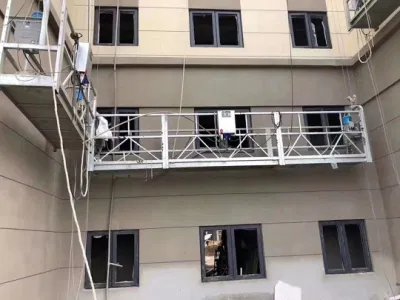  Zlp630 Zlp800 piattaforma sospesa in alluminio sollevamento a parete Gondola base per edifici Piattaforma di sospensione
