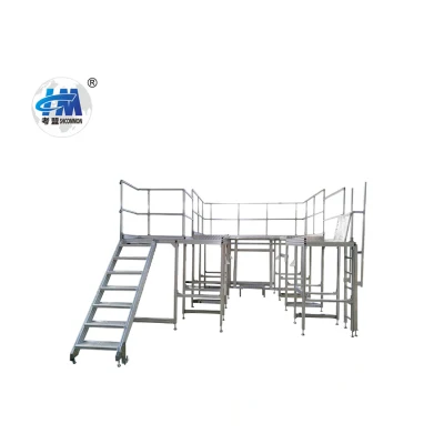  Pedana di montaggio scale con profilo in alluminio personalizzato per la manutenzione della macchina Piattaforma