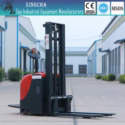  Carrello impilatore a 1.5 tonnellate dal costo contenuto con un&prime;altezza di sollevamento massima di 3-6 m, adatto per passaggi stretti