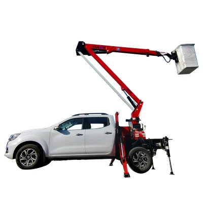  Funzionamento ad altitudini elevate 10m bracci pieghevoli idraulici con raccoglitore dumper a benna Piattaforma aerea