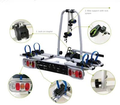 TUV certificato European Hot New Model Towbar montato su portabiciclette Per 2 e-bike