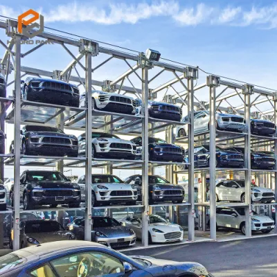 Impilatore verticale ad azionamento idraulico, piattaforma di parcheggio per auto compatta