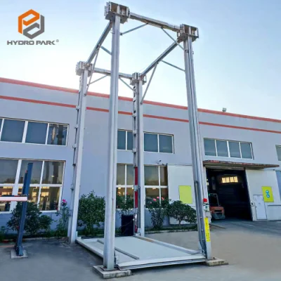 Impilatore verticale ad azionamento idraulico, piattaforma di parcheggio per auto compatta