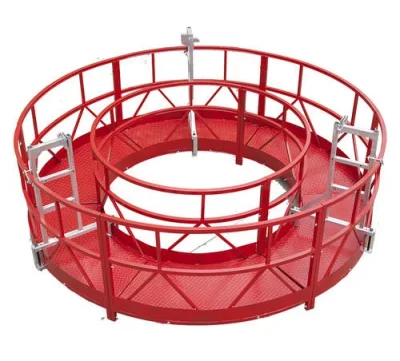  Supporto di manutenzione per gondola da parete di design rotondo OEM tipo L in alluminio Piattaforma sospesa