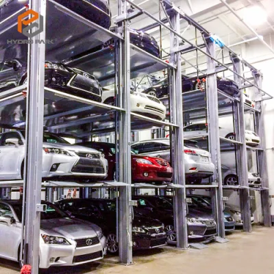 Impilatore verticale ad azionamento idraulico, piattaforma di parcheggio per auto compatta
