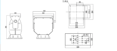 Motore di inclinazione per pan per impieghi pesanti da 80 kg inclinazione per pan-til per termocamere Piattaforma