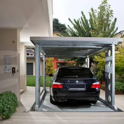 Ascensore per auto a due piani: Piattaforma idraulica a forbice per un efficiente parcheggio sotterraneo