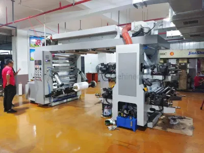 Macchina da stampa a tamburo centrale a 4 colori ci Flexi per plastica/carta/non tessuto