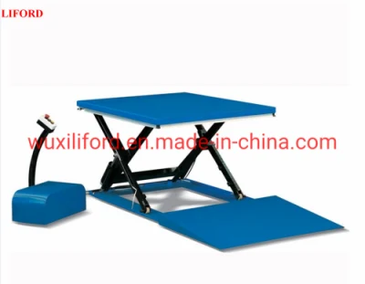 Piattaforma di sollevamento elettrica statica a basso profilo con rampa da 1000 kg Hy1002