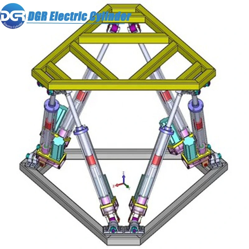 6D Freedom Platform for Vr Simulator with Universal Joints Servo Cylinders