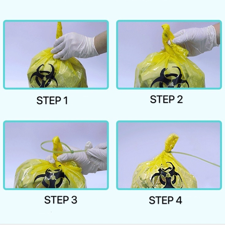 PP PE Autoclave Medical Waste 10L Biohazard Bag Anti -Puncture Avoid Pollution