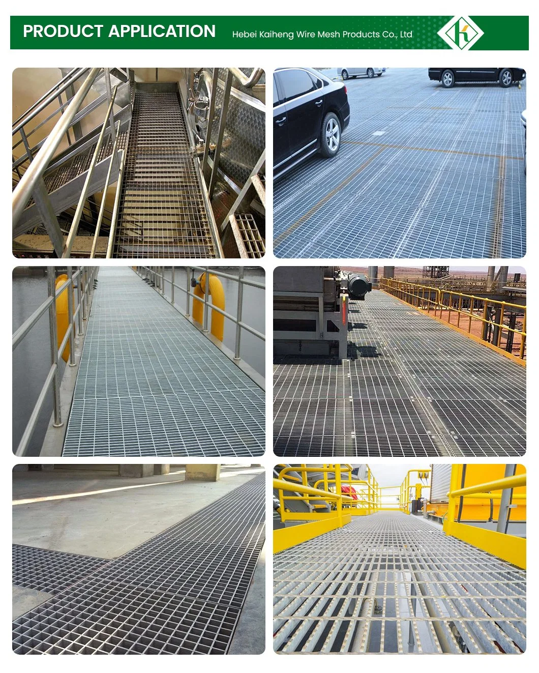 Kaiheng Steel Grating Factory Galvanized Steel Grating Platform China Heavy Duty Steel Grating Platform for Warehouse