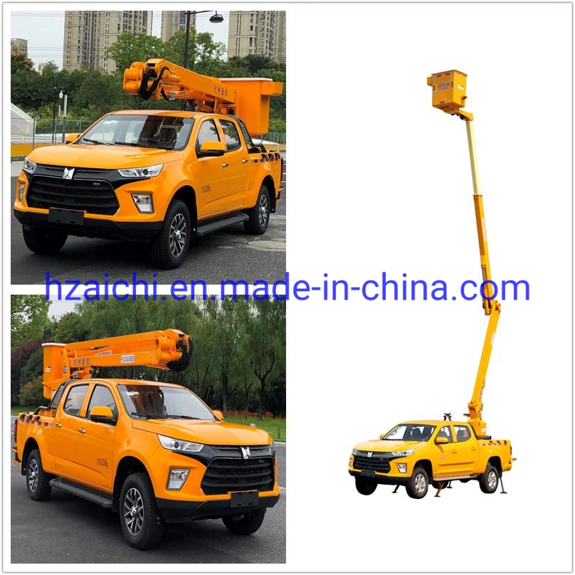 Aichi Brand Construction Boom Isuzu Pickup Truck 12.4m Mounted Fiberglass Insulated Aerial Work Platform