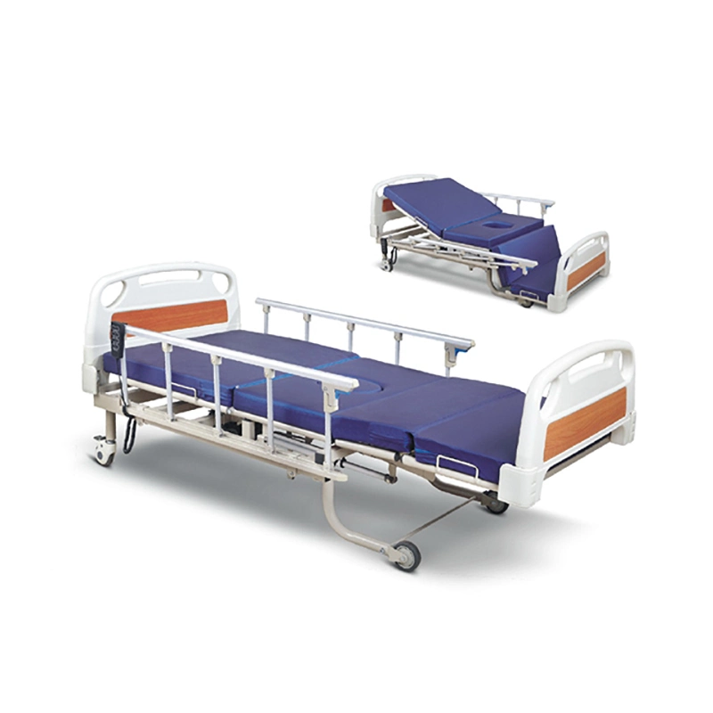 ICU Furniture 5 Function Medical Electric Hospital Bed with Commode Bucket