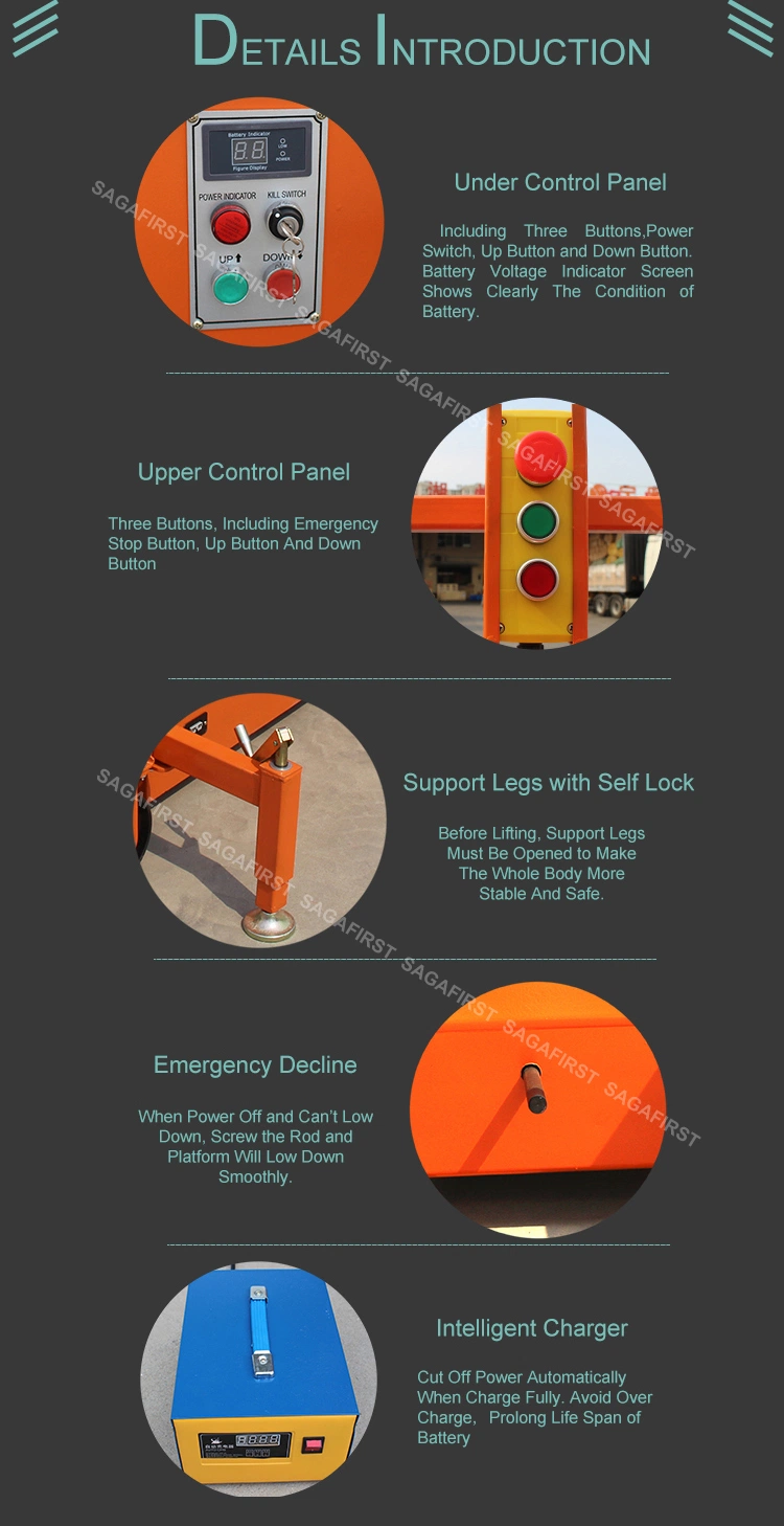 Factory Manufacture Various Portable Mini Rise Scissor Lift Platform Price