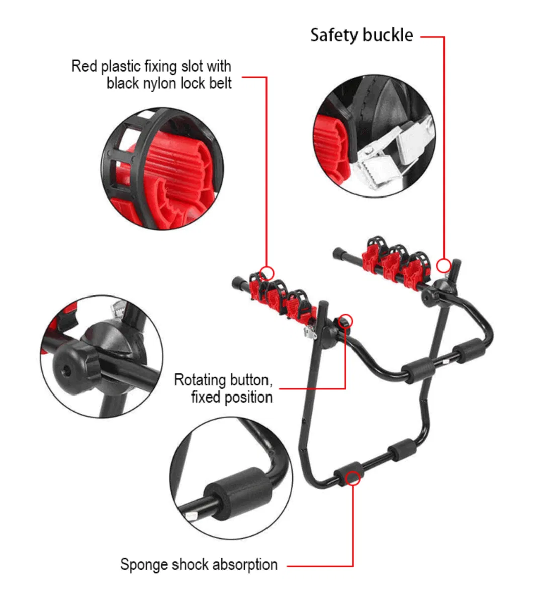 Hitch Car Bicycle Accessories Hit Bike Carrier 3 Bikes Rack