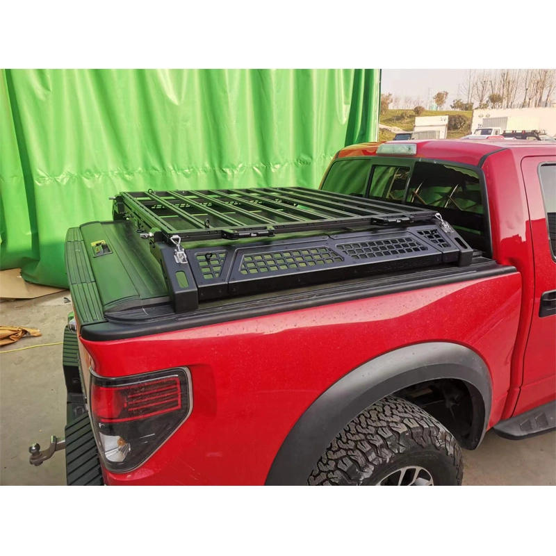 4X4 Pickup Aluminum Alloy Truck Bed Box Platform Rack for Dodge RAM 1500 Toyota Tundra Tacoma 2015+ 2021